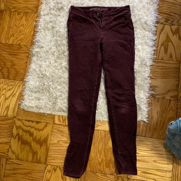 Maroon corduroys skinny jeans - Picture 1 of 2